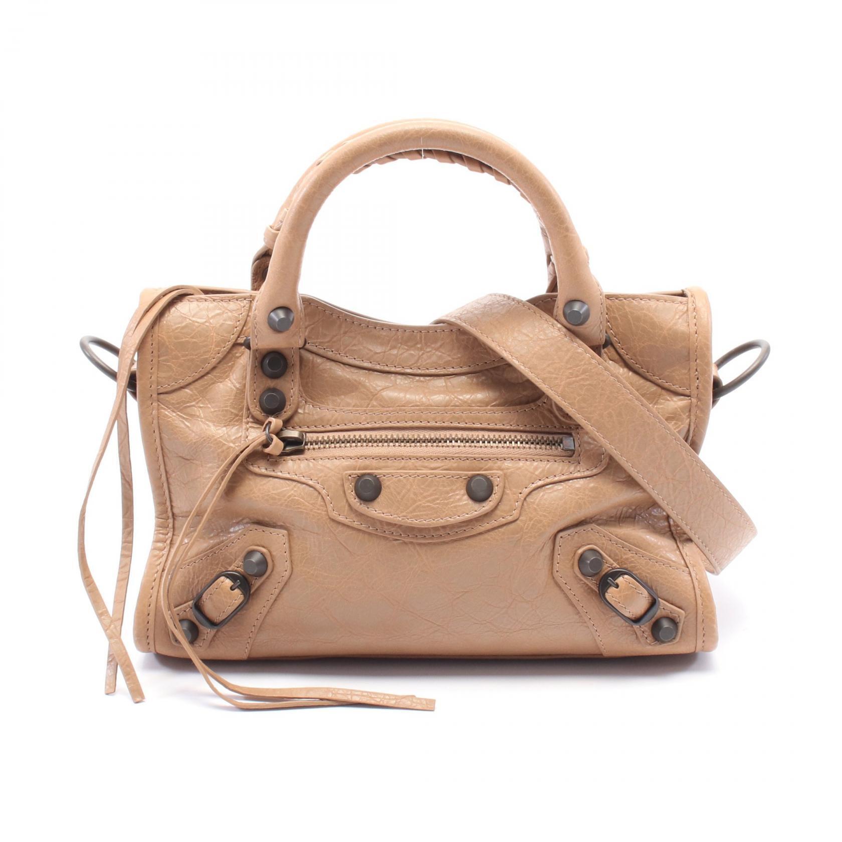 Balenciaga Le City Handbag Leather Brown